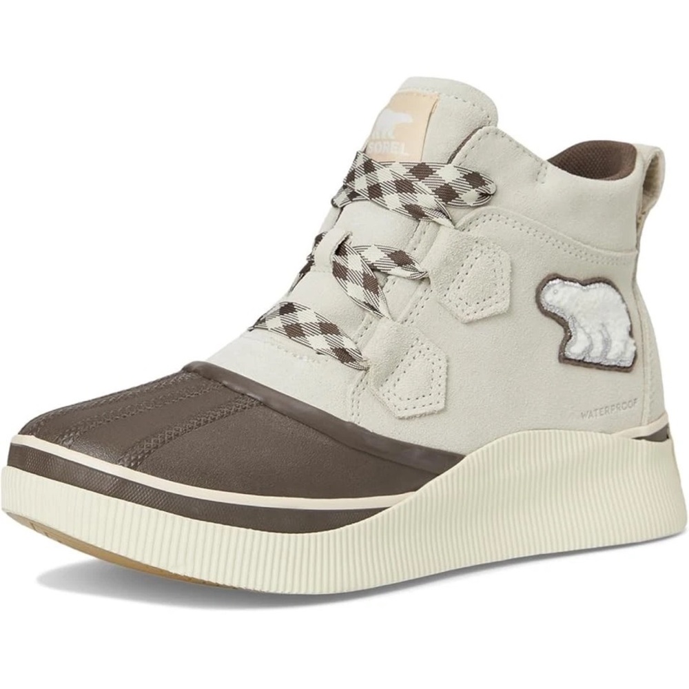 Sorel Cream and Brown High-Top Sneakers NIB